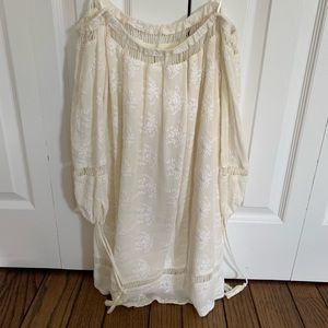 Floral white off the shoulder dress, never worn